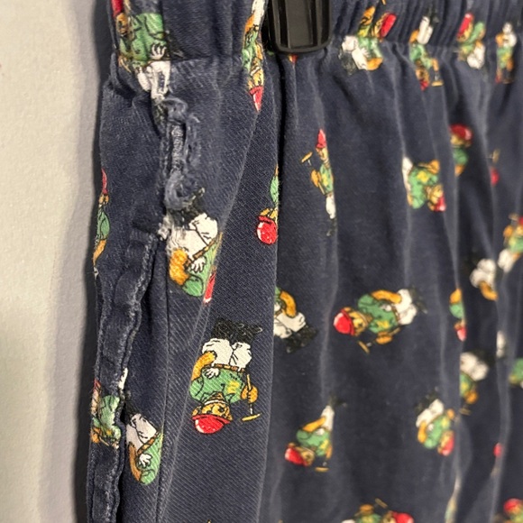 Vintage Polo Ralph Lauren Polo Bear Navy Pajama Pants 1990s Collectible - Picture 5 of 7